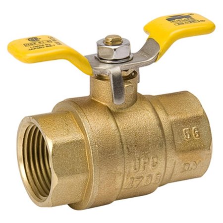 TINKERTOOLS 1 in. Forged Brass Female Pipe Thread Full Port Ball Valve TI834024